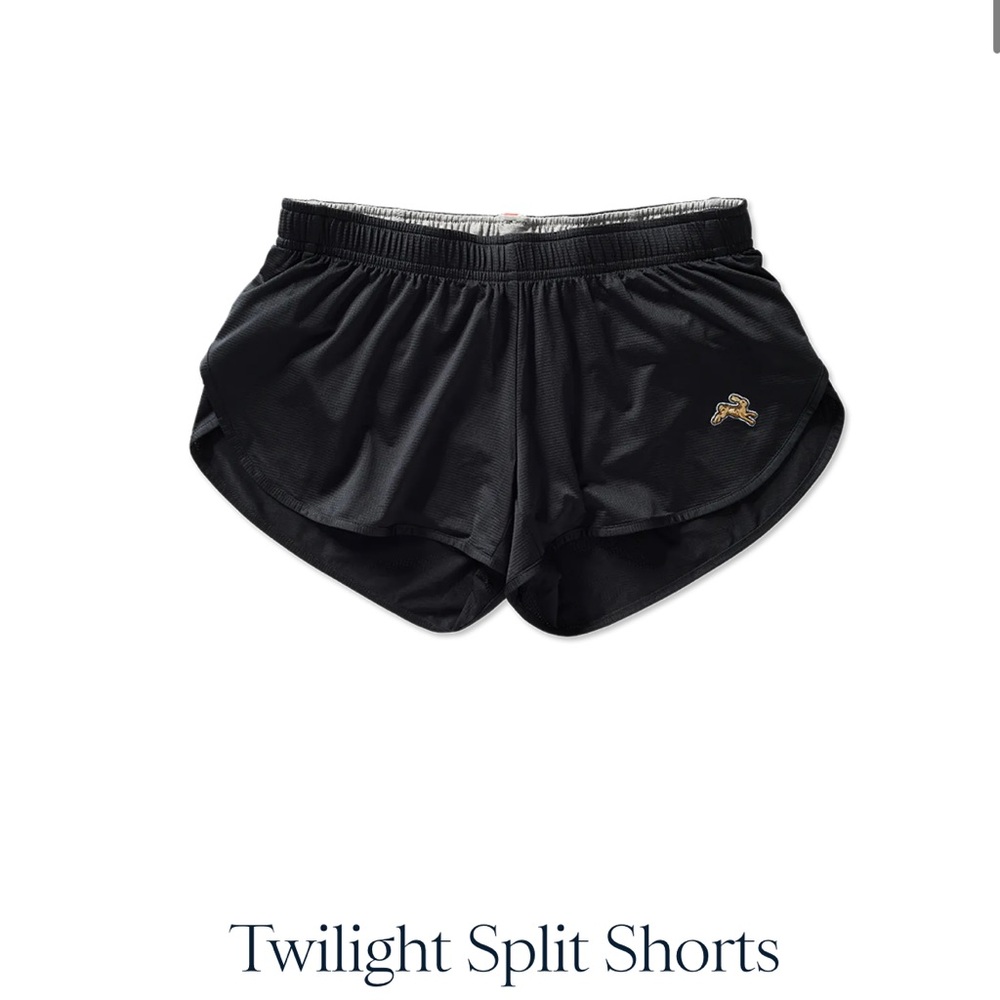 Tracksmith Twilight Split Shorts, Black, Size S 🐇